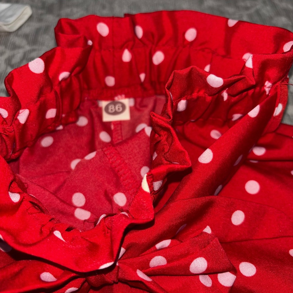 One in a Melon Baby Girl 3pc Set Bodysuit Shorts Headband Red White 18-24M (C26) - Picture 11 of 14